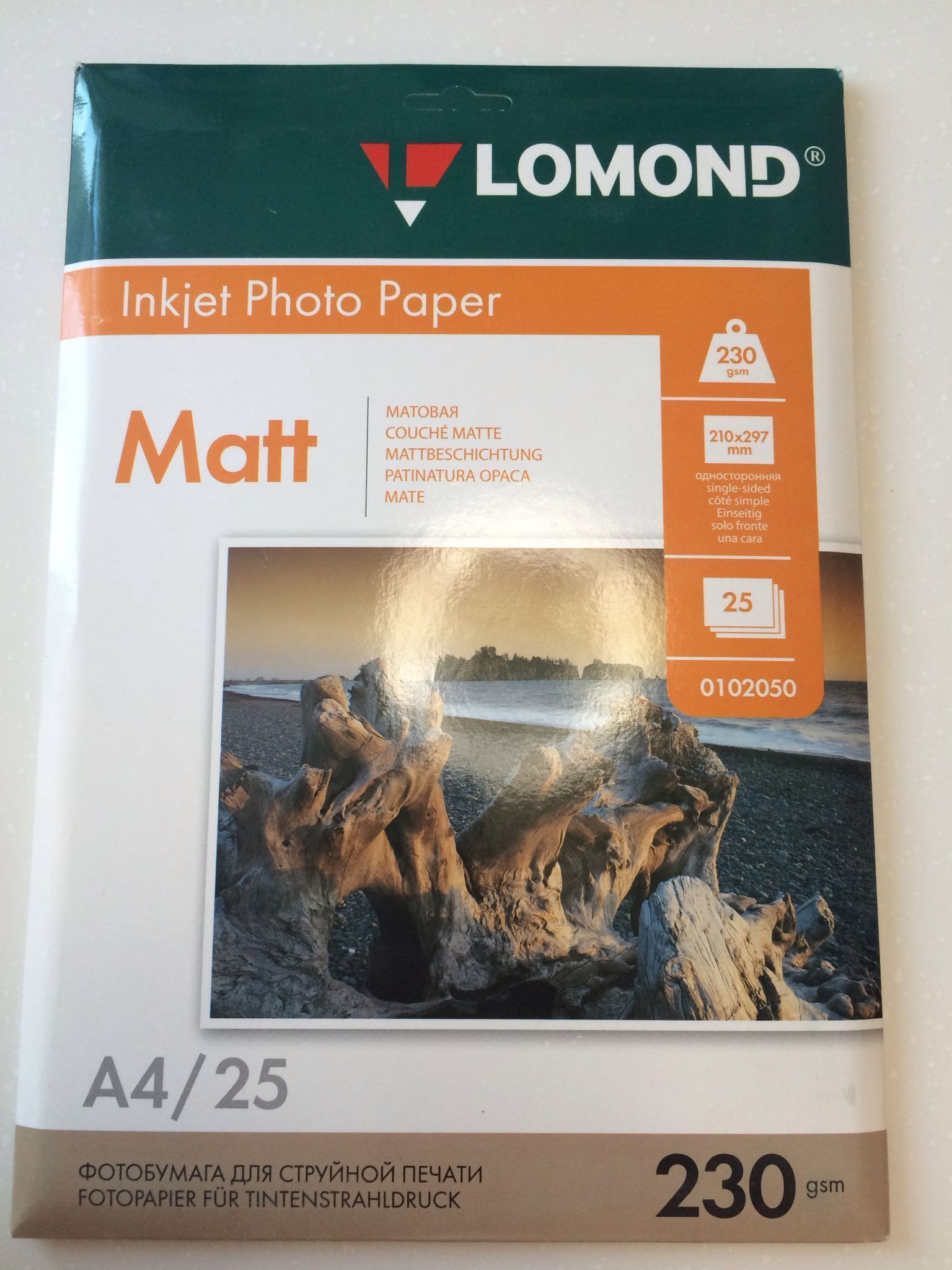 Фотобумага A4 Lomond матовая, для струйной печати [0102050]