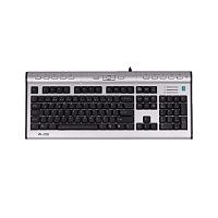 Клавиатура A4 KLS-7MUU, USB, серебристый + черный