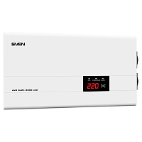 Стабилизатор напряжения SVEN AVR SLIM-2000 LCD, 2000ВА, белый [sv-013950]
