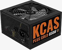 Блок питания Aerocool KCAS PLUS GOLD 850W ARGB, 850Вт, 120мм, черный, retail [kcas plus 850g]