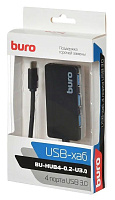 Хаб USB-разветвитель Buro BU-HUB4-0.2-U3.0, черный