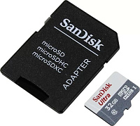 Карта памяти 32GB SanDisk MicroSDHC Class 10 [SDSQUNS-032G-GN6TA](+SD адаптер) (Ultra Androi,80MB/s)