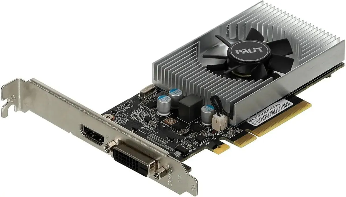 Видеокарта PALIT NVIDIA  GeForce GT 1030,  PA-GT1030 2GD4,  2ГБ, DDR4, Low Profile,  Ret [nec1030006