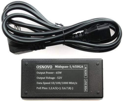 Инжектор POE DC OSNOVO Midspan-1/650GA, черный