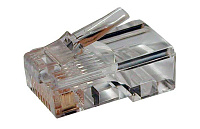 Коннекторы Lanmaster TWT-PL45-8P8C UTP кат.5e RJ45 прозрачный, упаковка:100 штук
