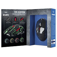 Беспроводная игровая мышь SVEN RX-G930W, 5+1кл. 800-2400 DPI, подсветка [SV-018412]