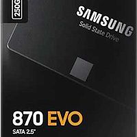 SSD накопитель 250GB Samsung 870 EVO MZ-77E250BW, 2.5", SATA III