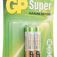 Батарейка алкалиновая GP Super Alkaline 24A LR03 AAA [GP 24A-2CR2] упаковка 2 шт.