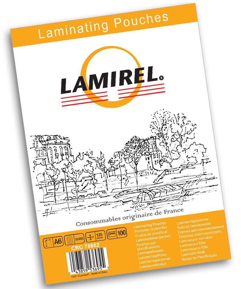 Пленка для ламинирования Lamirel LA-7866201, А6, 125мкм, 100 шт.