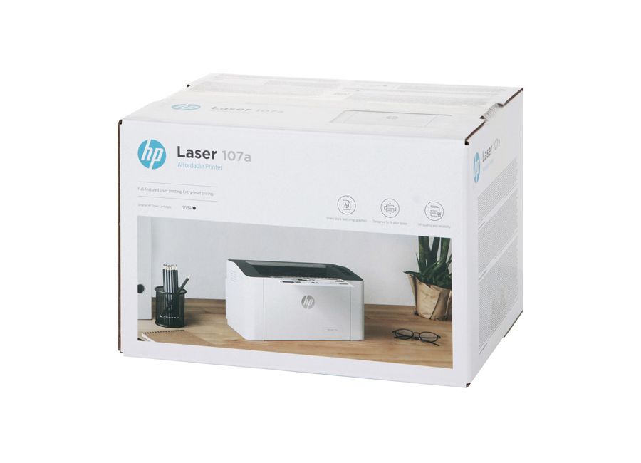 Принтер HP Laser 107a [4ZB77A] (А4, ч/б, лазерный, 20 стр./мин.)