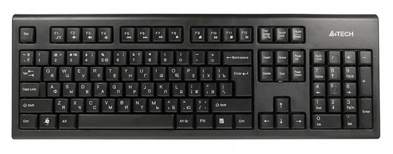 Комплект клавиатура+мышь A4TECH 7100N, USB, беспроводной, черный