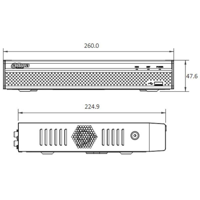 4-канальный IP-видеорегистратор Dahua DHI-NVR2104HS-4KS2 (4CH, 1080P, USB)