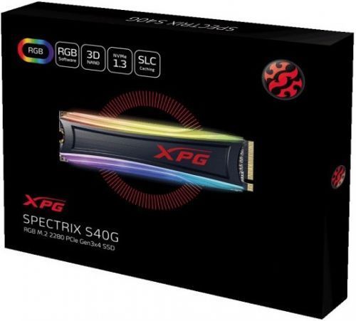 SSD накопитель A-Data PCI-E x4 512Gb AS40G-512GT-C S40G RGB M.2 2280
