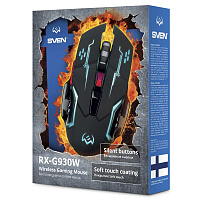Беспроводная игровая мышь SVEN RX-G930W, 5+1кл. 800-2400 DPI, подсветка [SV-018412]