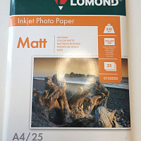 Фотобумага A4 Lomond матовая, для струйной печати [0102050]