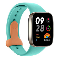 Ремешок силиконовый для Redmi Watch 3 Silicone Strap [BHR6937GL], голубой