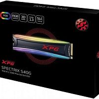 SSD накопитель A-Data PCI-E x4 512Gb AS40G-512GT-C S40G RGB M.2 2280