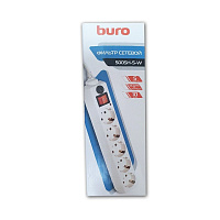Сетевой фильтр Buro 500SH-5-W [5 метров, 5 розеток, белый,  2200Вт]
