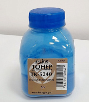 Тонер для заправки БУЛАТ s-Line для Kyocera TK-5240C голубой, банка 50 грамм