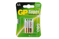 Батарейка алкалиновая GP Super Alkaline 15A LR6 AA [GP15A-2CR2] упаковка 2 шт.