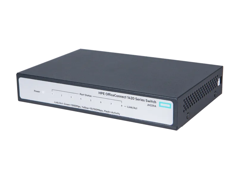 Коммутатор HPE OfficeConnect 1420 (неуправляемый, порты 8*1000Base-T(Gigabit Ethernet)